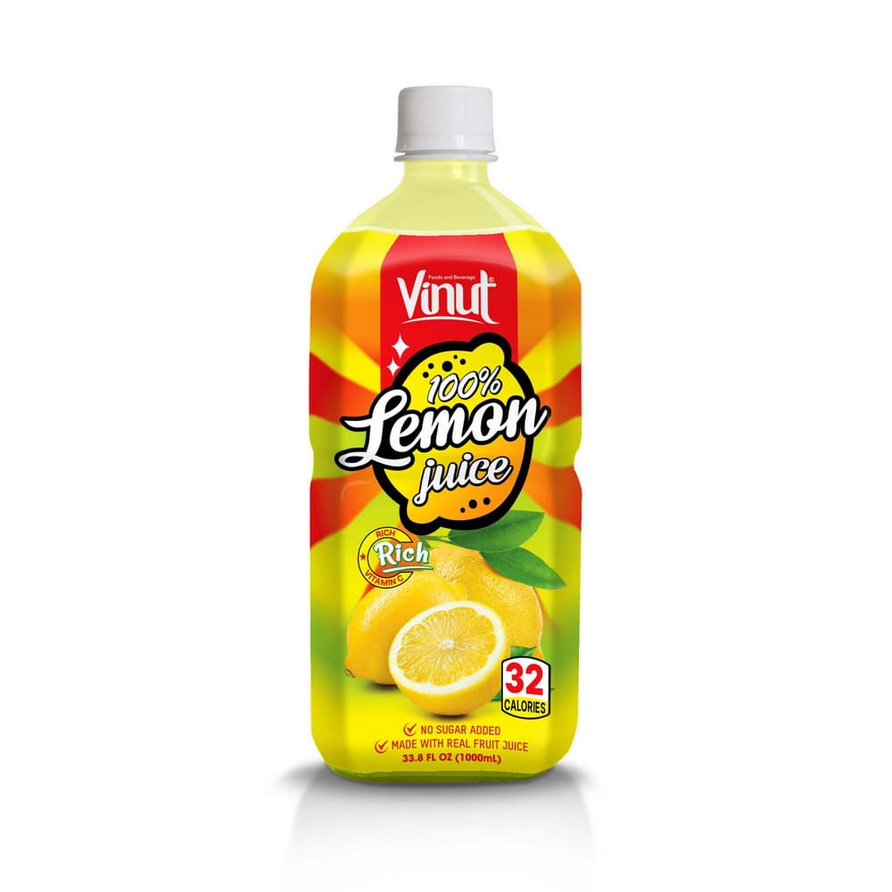 VINUT 100% citronu sula, bez pievienota cukura, 33.8 fl oz (1000 mL) PET pudelē