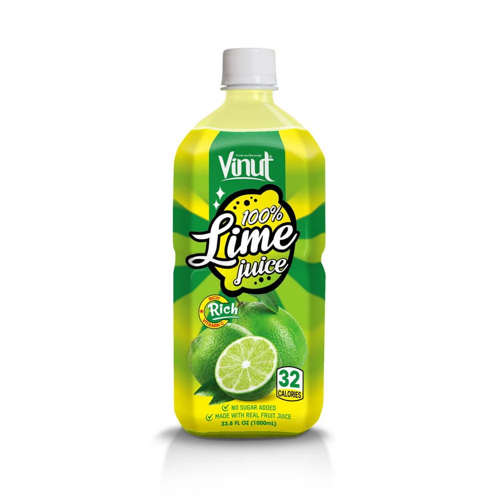 VINUT 100% laima sula, bez pievienota cukura, 33.8 fl oz (1,000 mL) PET pudele