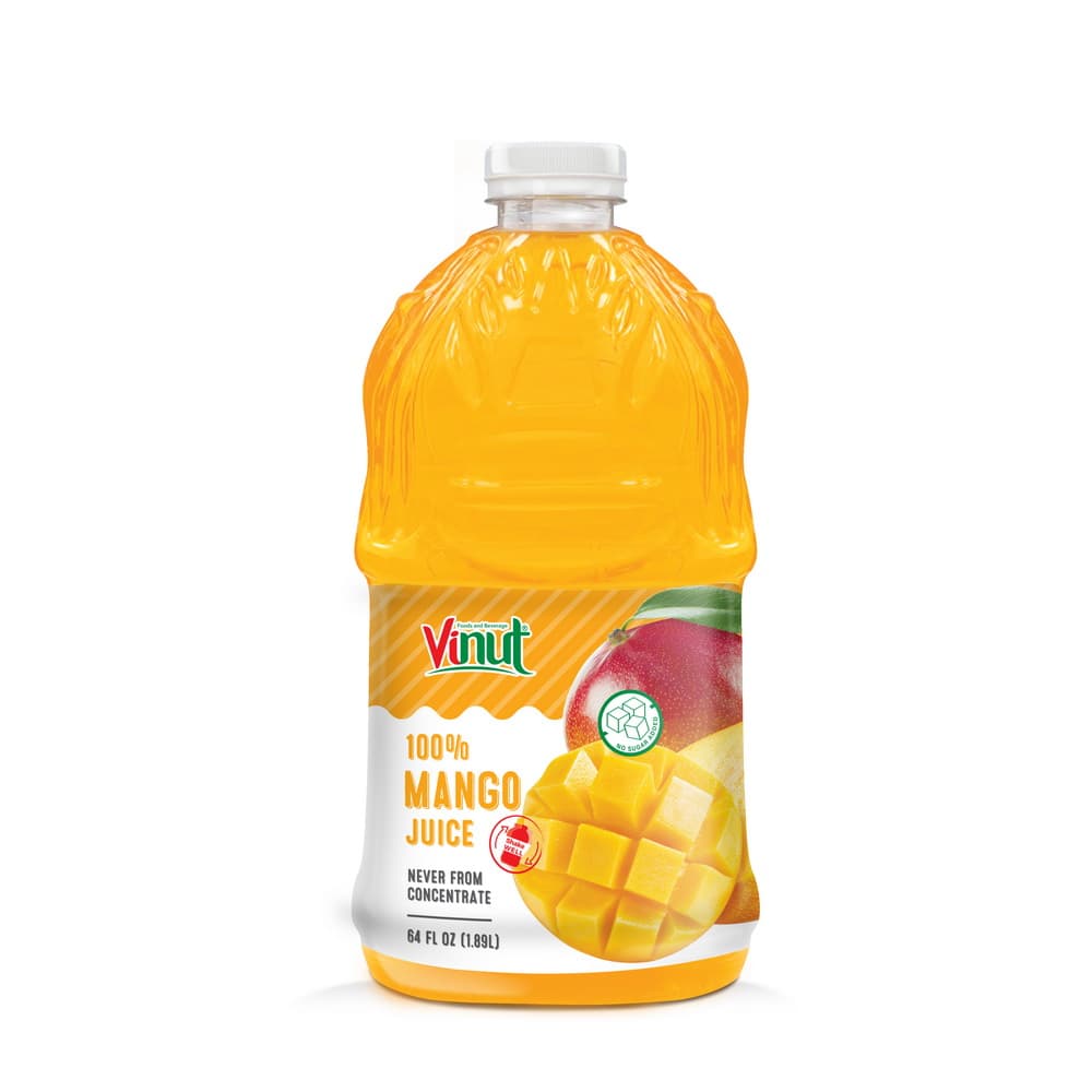VINUT 100% mango sula, nav no koncentrāta, PET pudele, 64 fl oz 1.89 L