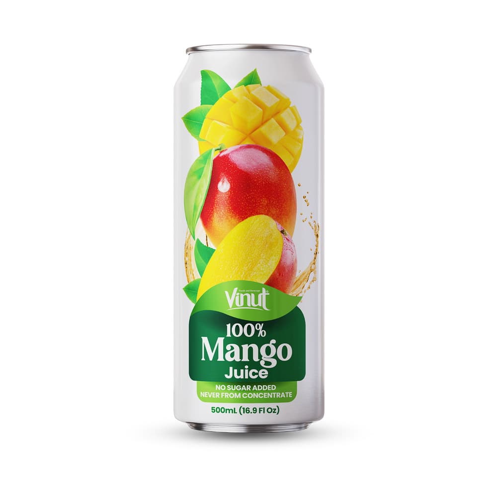 VINUT 100% mango sula, bez pievienota cukura, nav no koncentrāta, 16.9 fl oz 500 mL