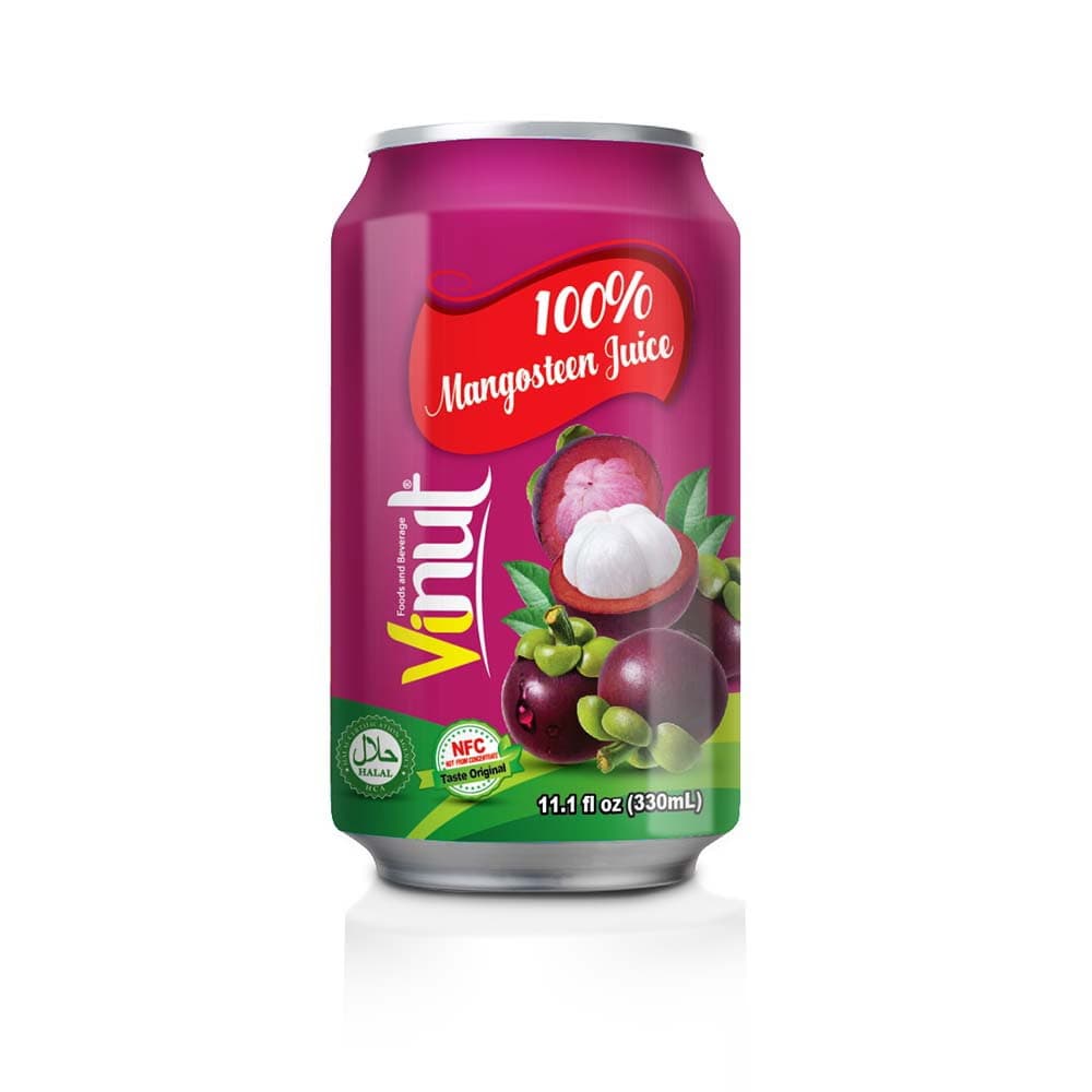 VINUT 100% mangostāna sula, 11.1 fl oz (330 mL) skārdenē