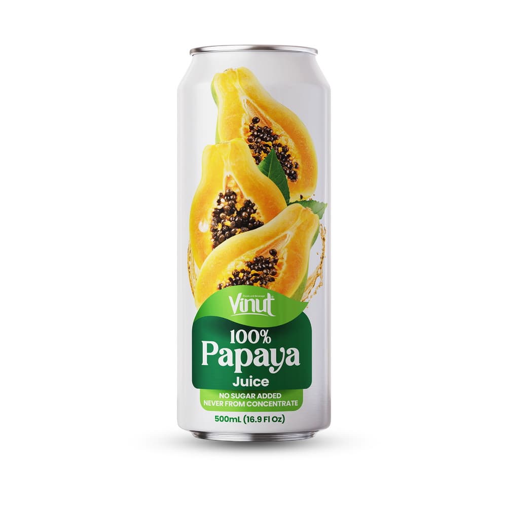 VINUT 100% papaijas sula, bez pievienota cukura, nav no koncentrāta, 16.9 fl oz 500 mL