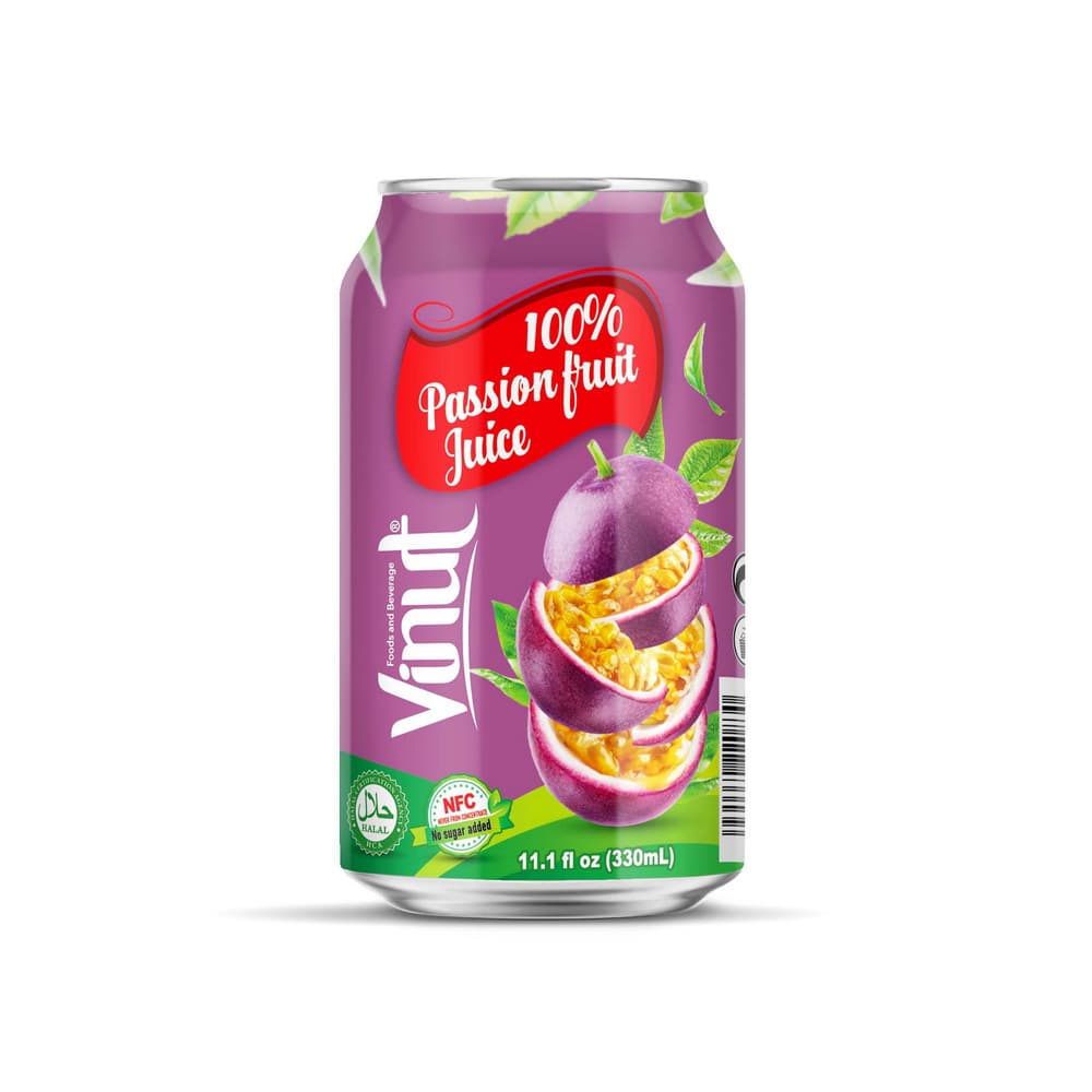 VINUT 100% Marakujas sula, NFC, bez pievienota cukura, 11.1 fl oz 330 mL
