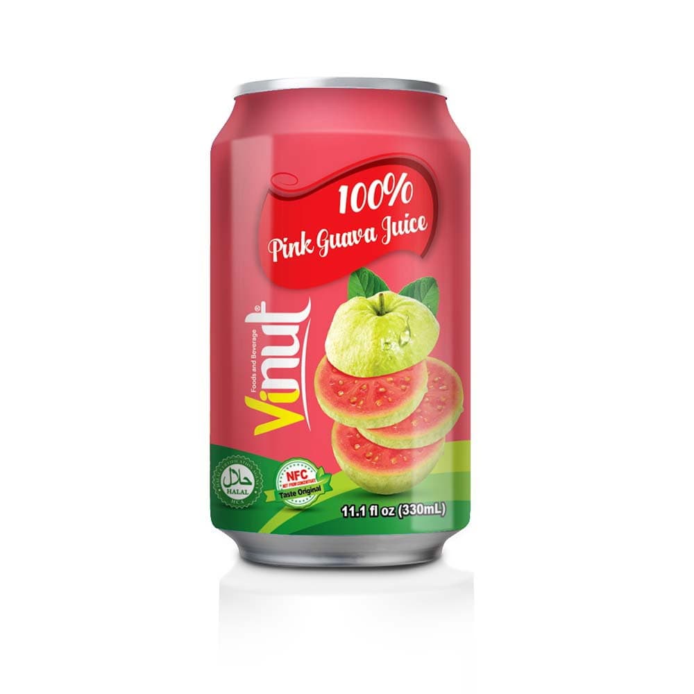 VINUT 100% rozā gvajaves sula, 11.1 fl oz (330 mL) skārdenē