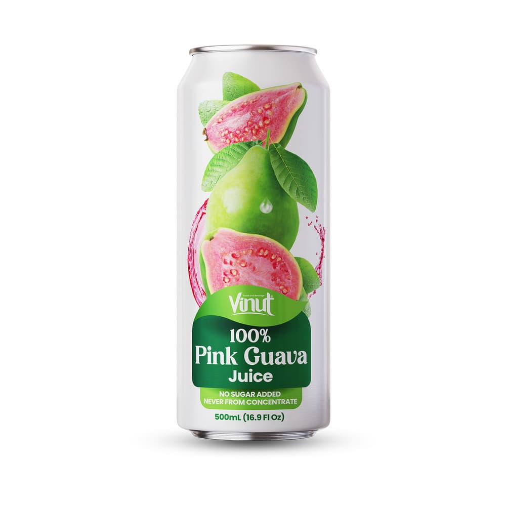 VINUT 100% rozā gvajaves sula, bez pievienota cukura, nav no koncentrāta, 16.9 fl oz 500 mL