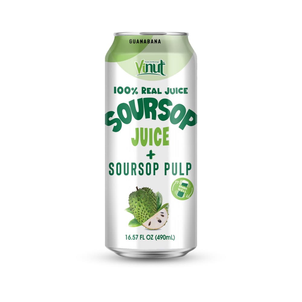 VINUT 100% dabīga guanabanas sula ar mīkstumu, 16.57 fl oz 490 mL