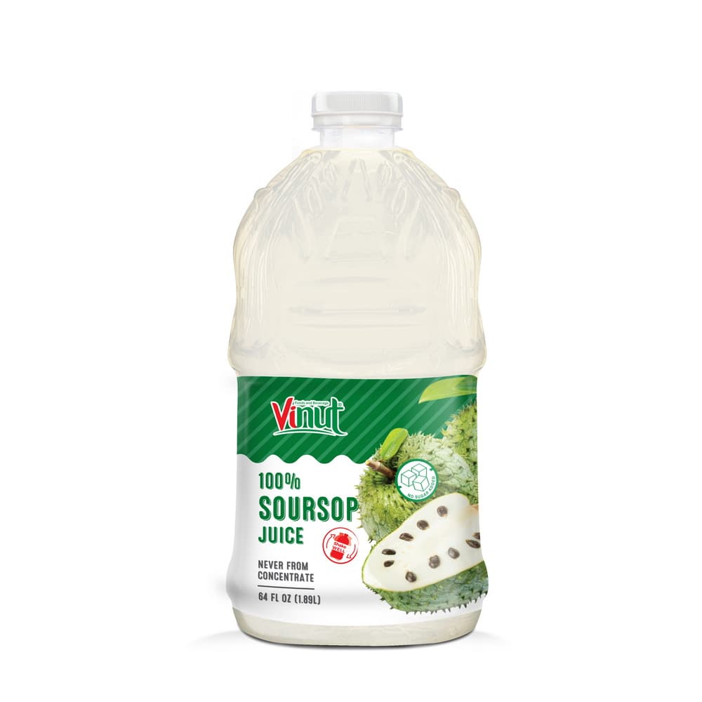 VINUT 100% skābās anonas sula, nav no koncentrāta, PET pudele, 64 fl oz 1.89 L