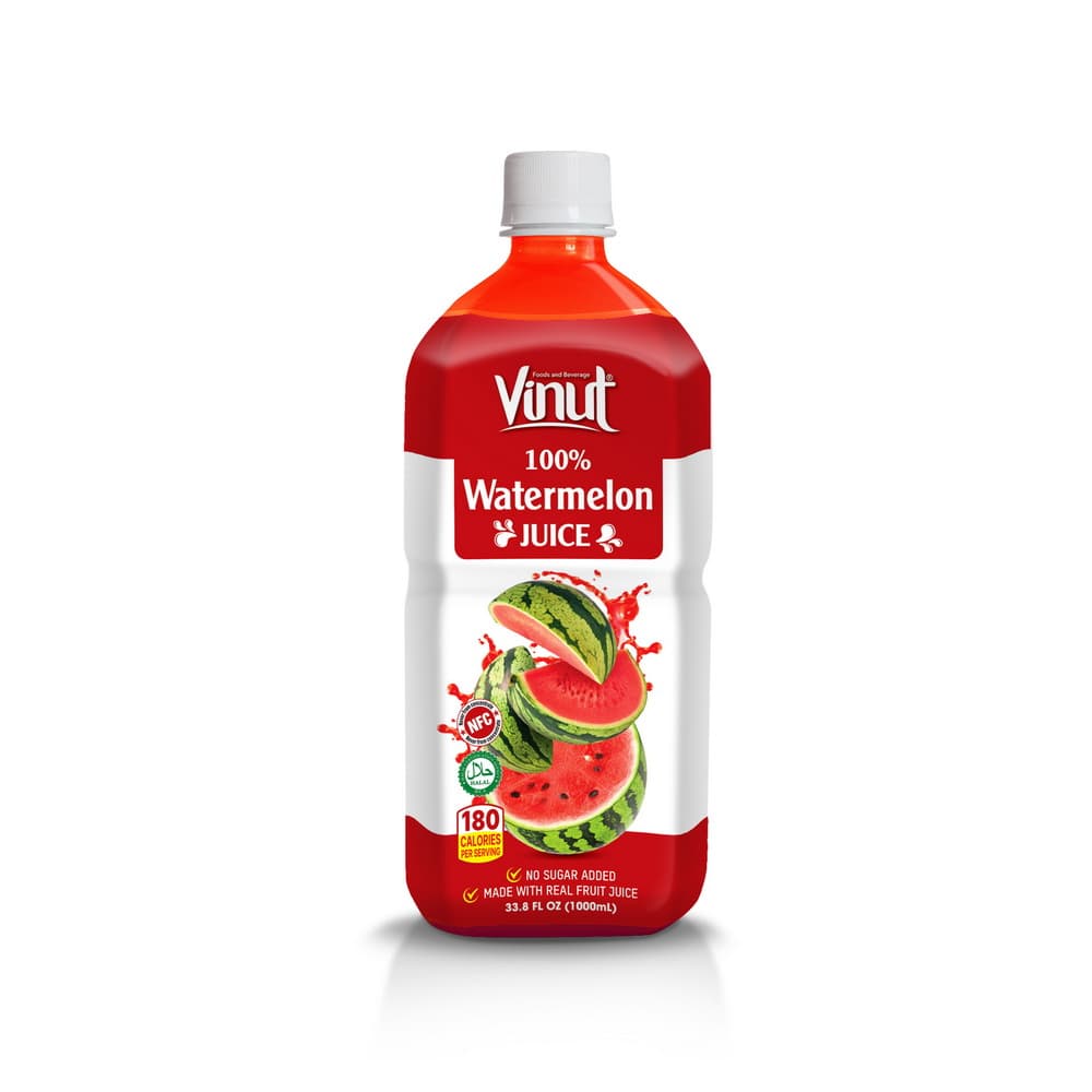 VINUT 100% Arbūzu sula, bez pievienota cukura, 33.8 fl oz (1,000 mL) PET pudele