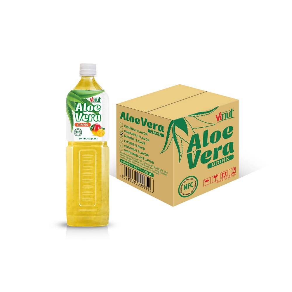 VINUT Alvejas dzēriens ar mango garšu, NFC, PET pudele, 50.7 fl oz 1.5 L