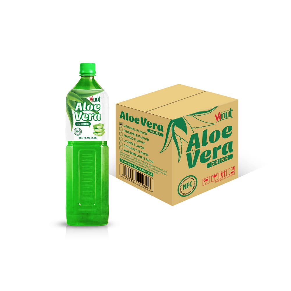 VINUT Oriģinālais alvejas dzēriens, NFC, PET pudele, 50.7 fl oz 1.5 L