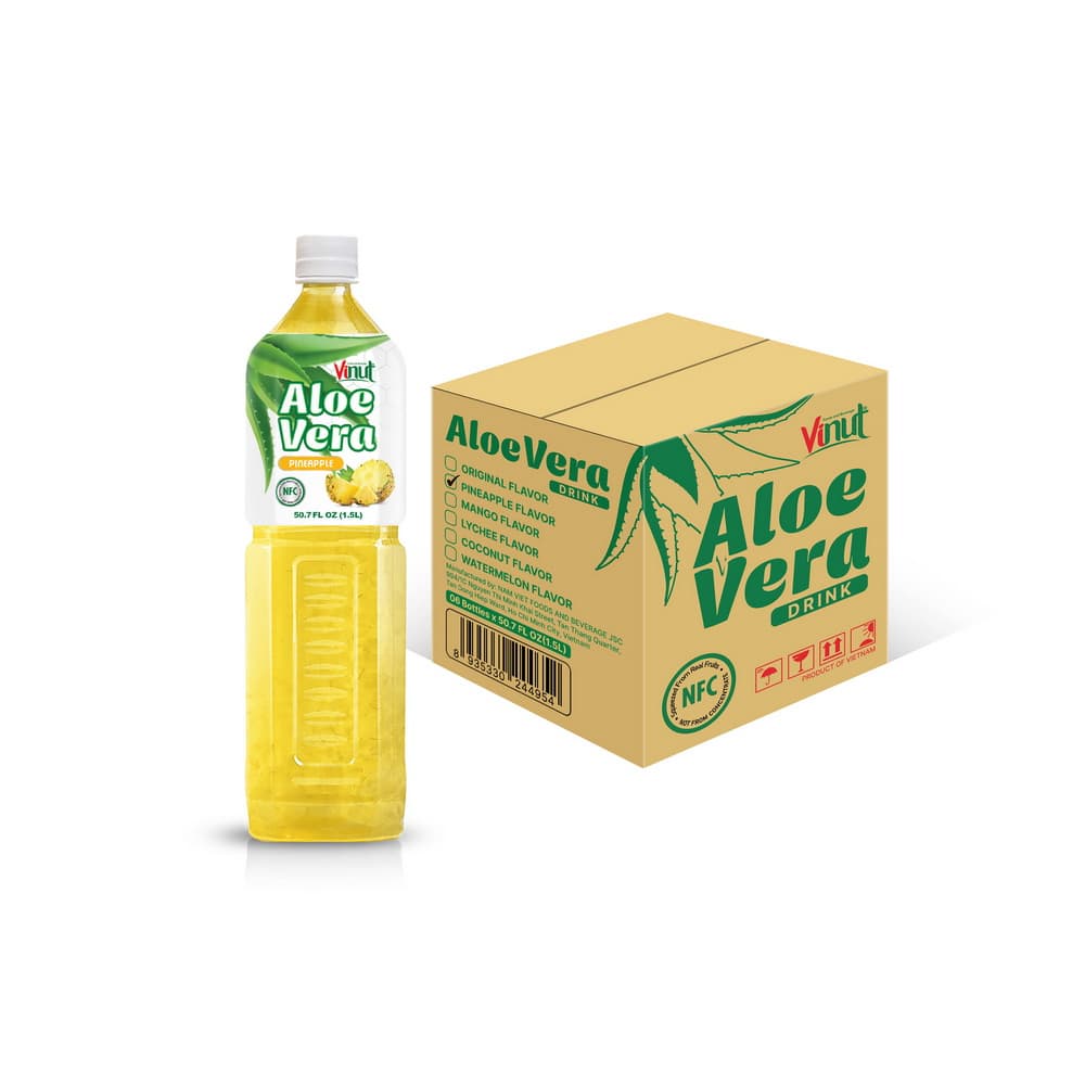 VINUT Alvejas dzēriens ar ananasu garšu, NFC, PET pudele, 50.7 fl oz 1.5 L