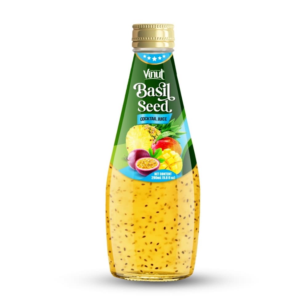 VINUT Kokteiļa sula ar bazilika sēklām, stikla pudele, 9.8 fl oz (290 mL)