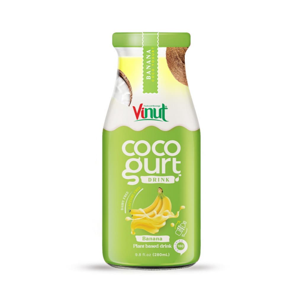 VINUT Kokosriekstu jogurta dzēriens ar banānu garšu, 9.8 fl oz 280 mL