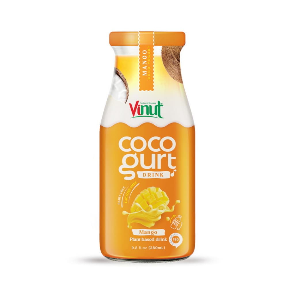 VINUT Cocogurt mango dzēriens, Stikla pudele, 9.8 fl oz 280 mL