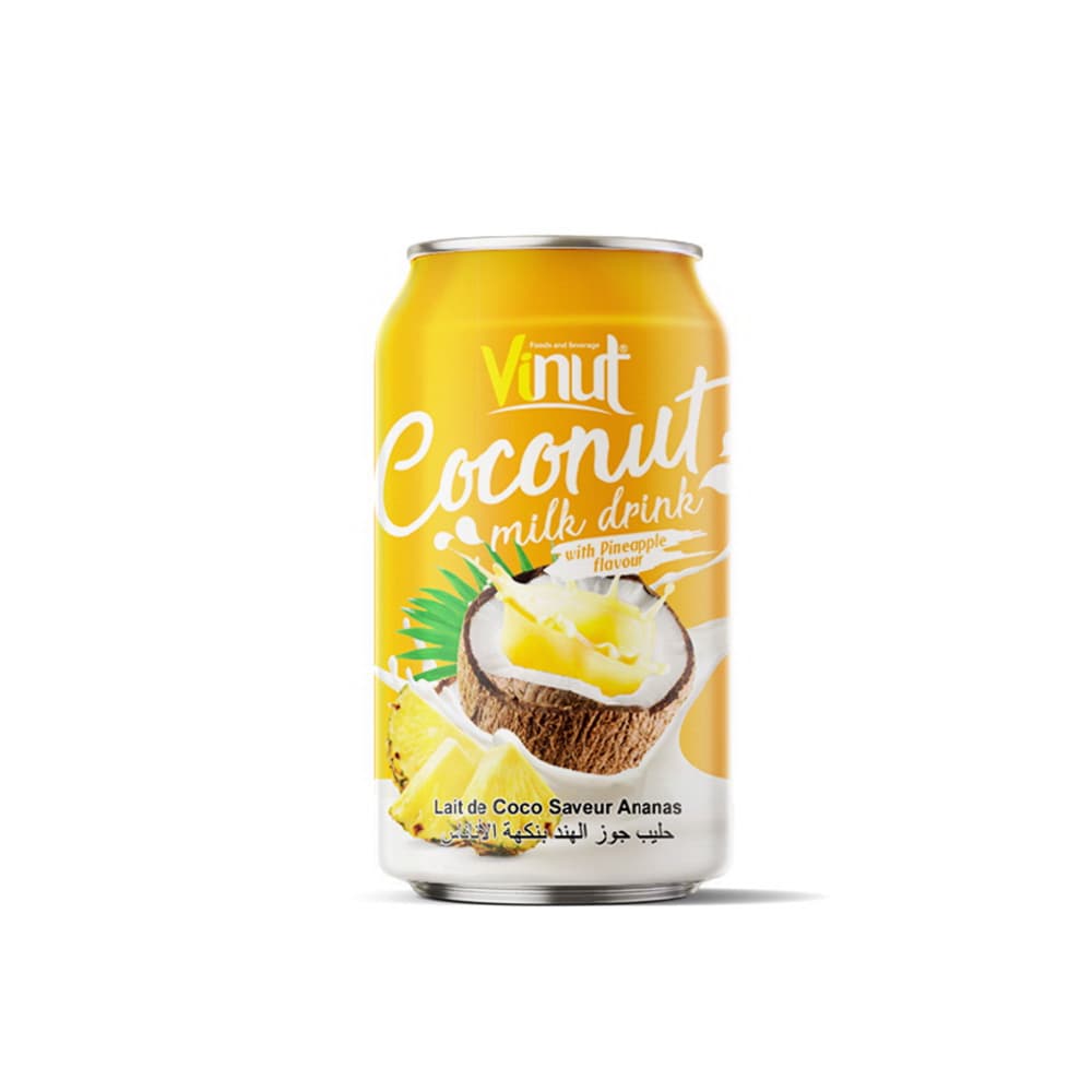 VINUT Kokosriekstu piena dzēriens ar ananasu garšu, 330 mL