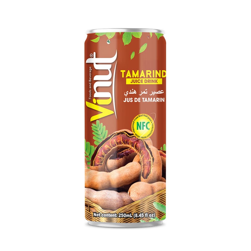 VINUT Tamarind Juice Drink, 8.45 fl oz (250 mL) Slim Can