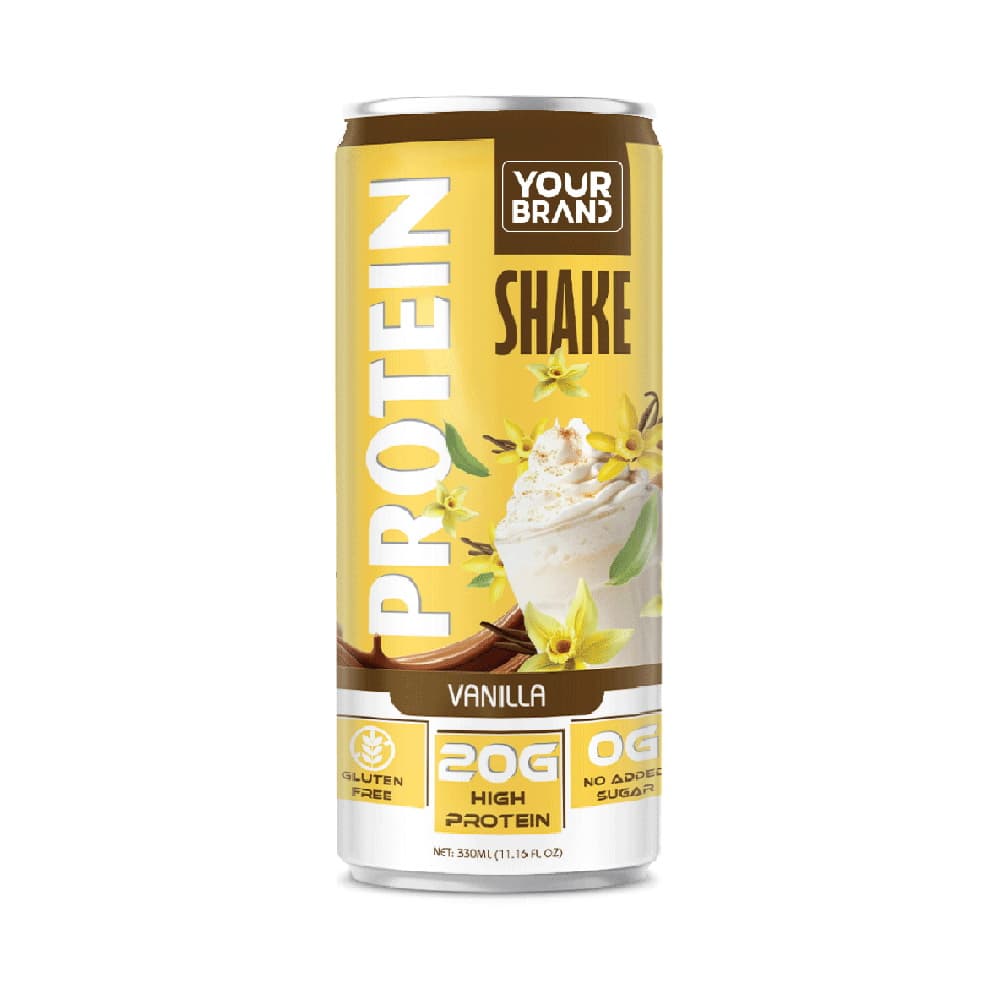 VINUT Vaniļas olbaltumvielu kokteilis, bezglutēna, 20 g olbaltumvielu, 0 g pievienotā cukura, šaurā skārdene, 11.16 fl oz (330 mL)